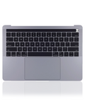 Top Case mit Keyboard (ISO UK) and Trackpad für MacBook Pro 13" A1989 (2018-2019) (gebrauchter OEM-Ausbau, Qualität A) (Space Grau)