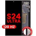 OLED-Display mit Rahmen für Samsung Galaxy S24 Ultra (US & Internationale Version) (Aftermarket Pro) (120Hz) (Titanium Schwarz)