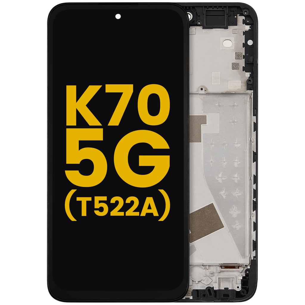 LCD-Display mit Rahmen für TCL K70 5G (T522A) (Refurbished) (Alle Farben)