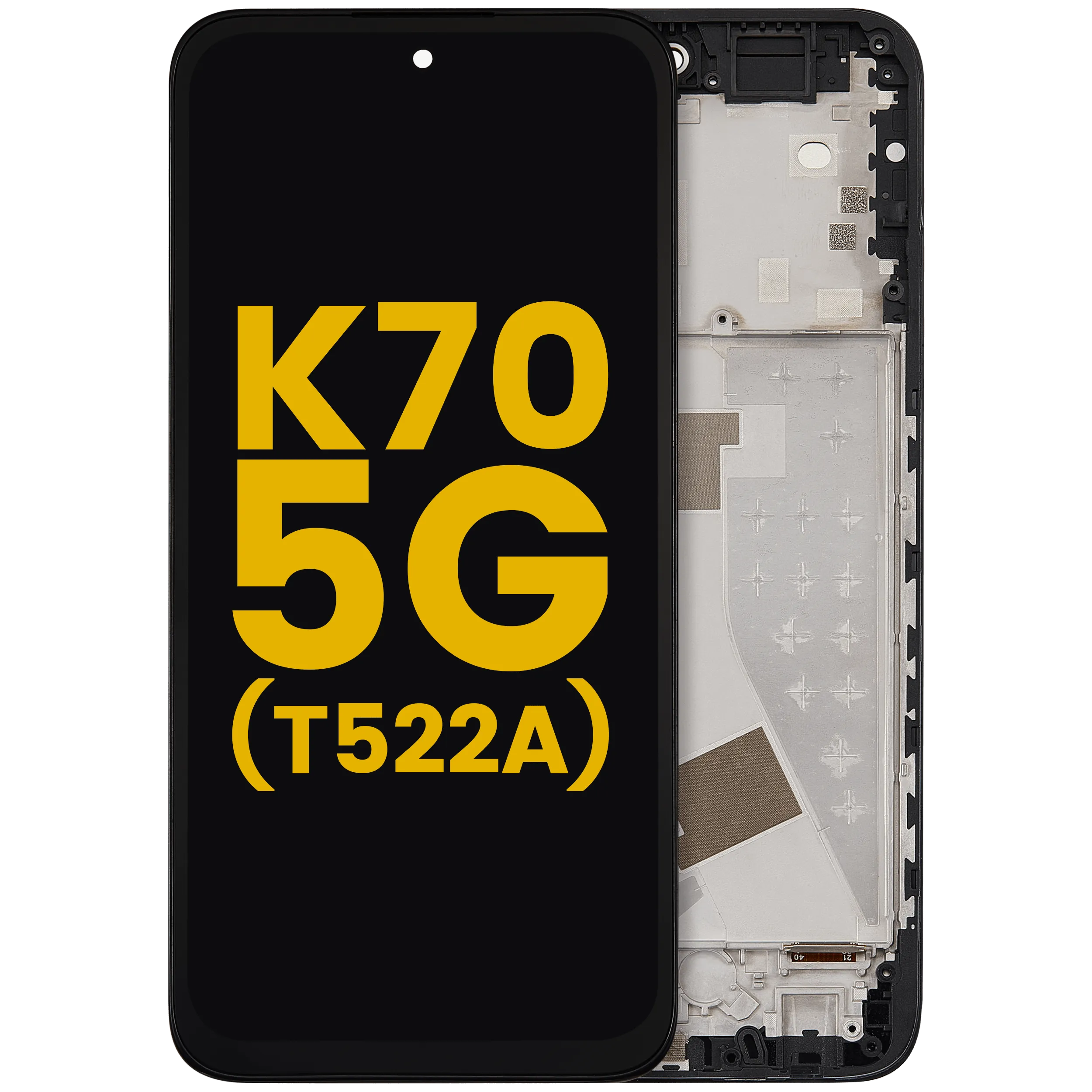 LCD-Display mit Rahmen für TCL K70 5G (T522A) (Refurbished) (Alle Farben)