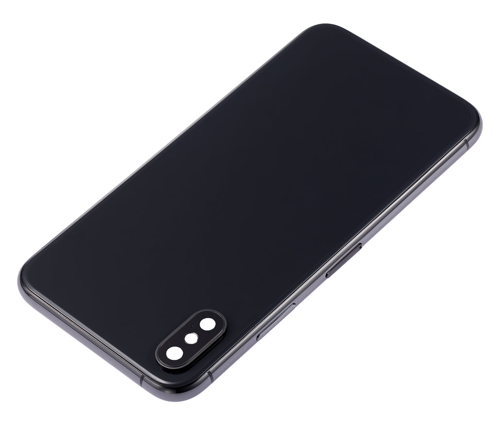 Back Cover/Frame with Pre-installed Small Parts for iPhone XS (No Logo) (Aftermarket Plus) (Space Gray)