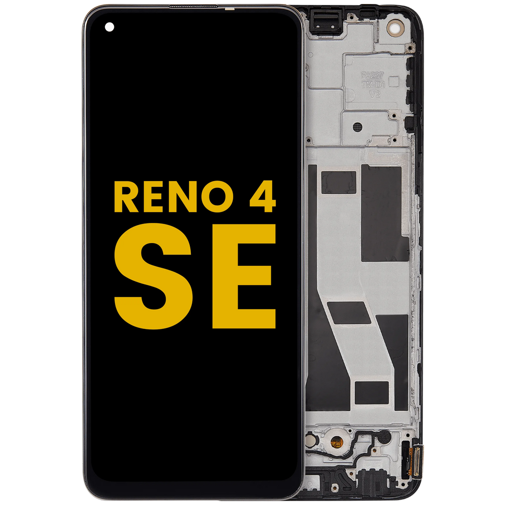 OLED-Display mit Rahmen Compatible für OPPO Reno4 SE (2020) (Refurbished) (Alle Farben)