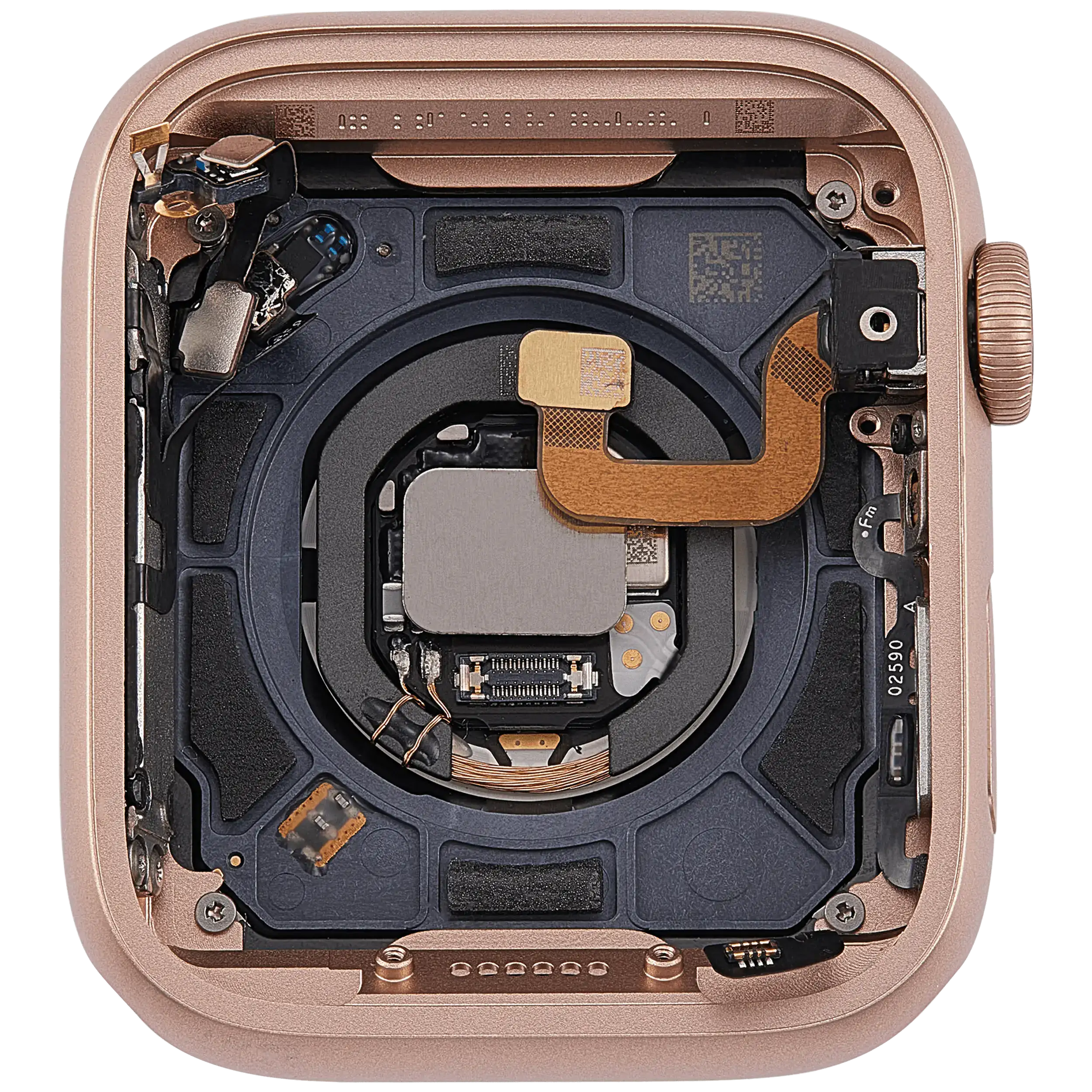 Backcover/Rahmen Compatible für Watch Series 6 (44MM) (gebrauchter OEM-Ausbau, Qualität A) (Cellular Version) (Aluminum / Rose Gold)