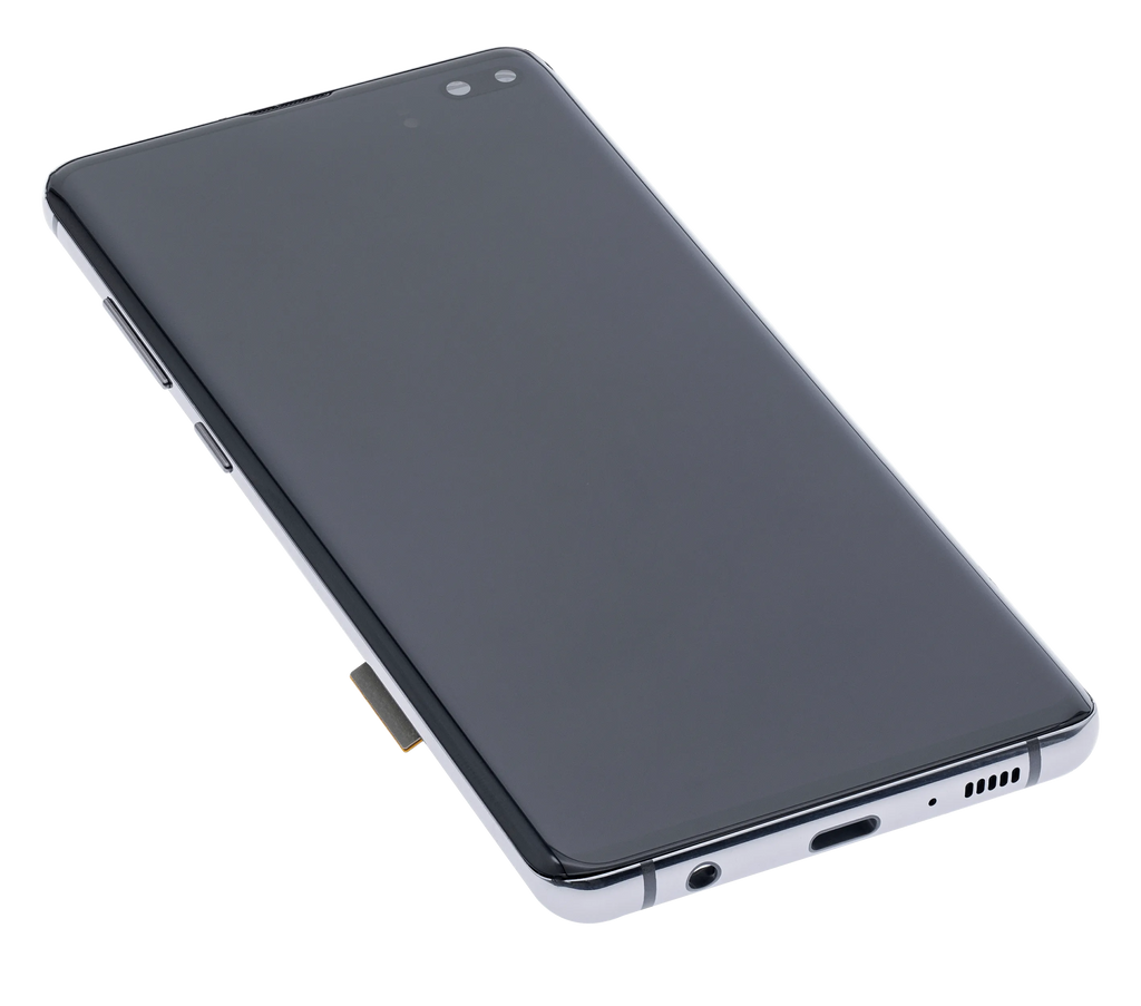 OLED-Display mit Rahmen für Samsung Galaxy S10 Plus (Aftermarket Plus) (Prism / Ceramic Black)