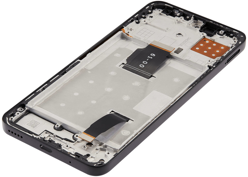 LCD-Display mit Rahmen für Honor X8A / X50i / 90 Lite (Aftermarket Plus) (Midnight Schwarz)