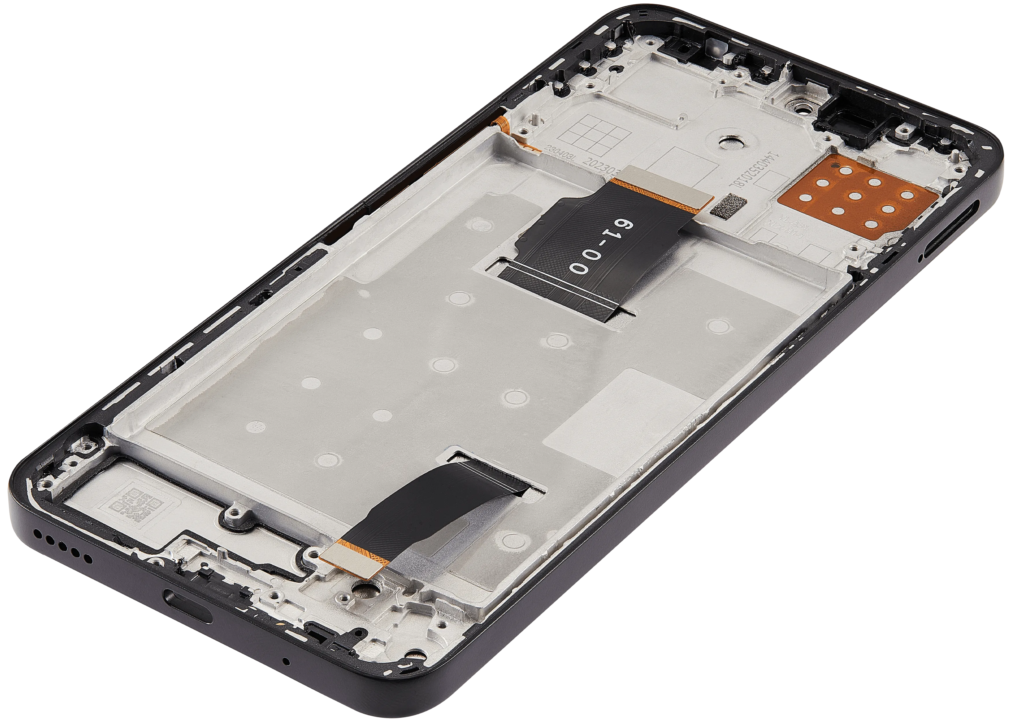 LCD-Display mit Rahmen für Honor X8A / X50i / 90 Lite (Aftermarket Plus) (Midnight Schwarz)