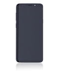 OLED-Display mit Rahmen für Samsung Galaxy S9 Plus (gebrauchter OEM-Ausbau, Qualität B/C) (Midnight Schwarz)
