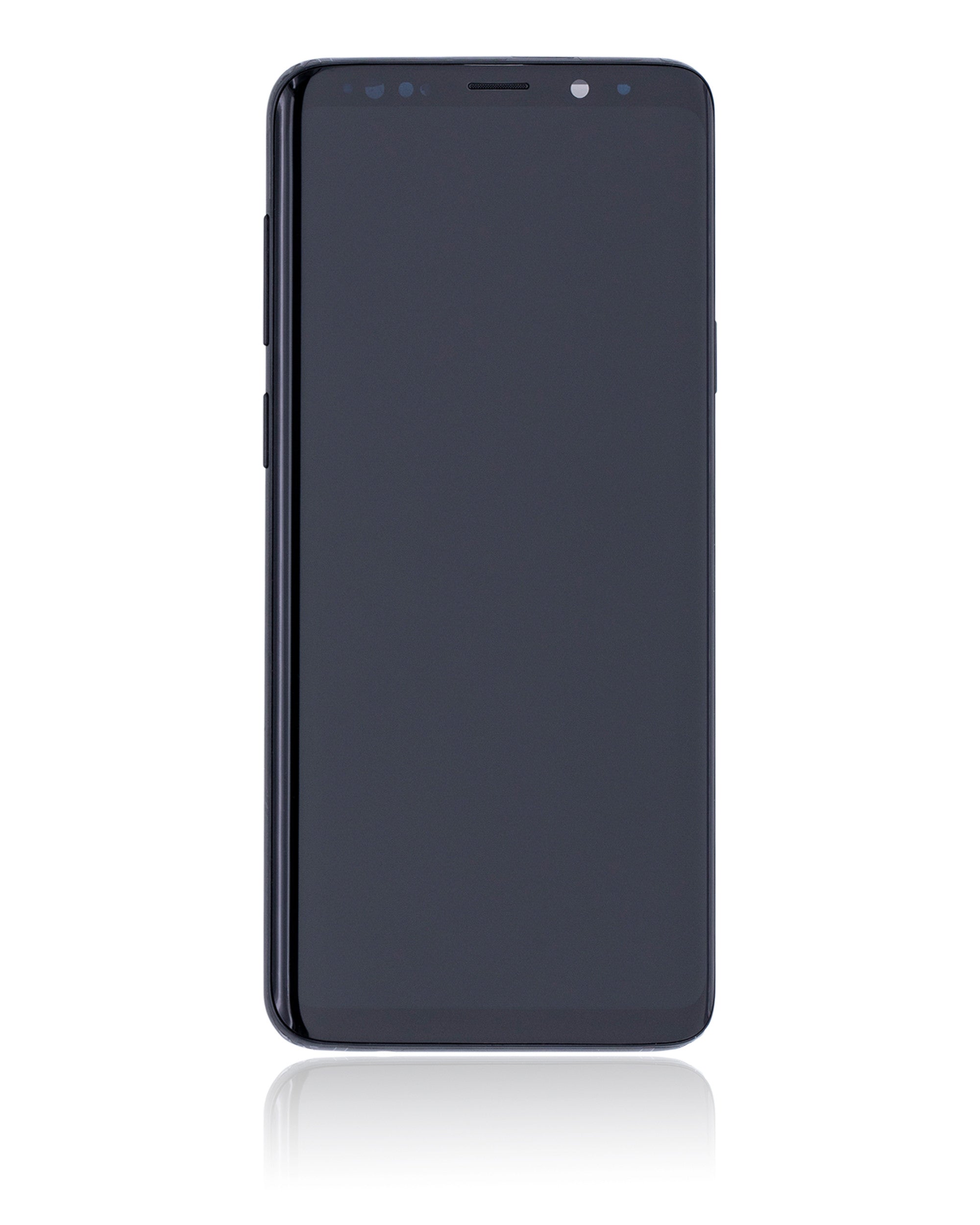 OLED-Display mit Rahmen für Samsung Galaxy S9 Plus (gebrauchter OEM-Ausbau, Qualität B/C) (Midnight Schwarz)