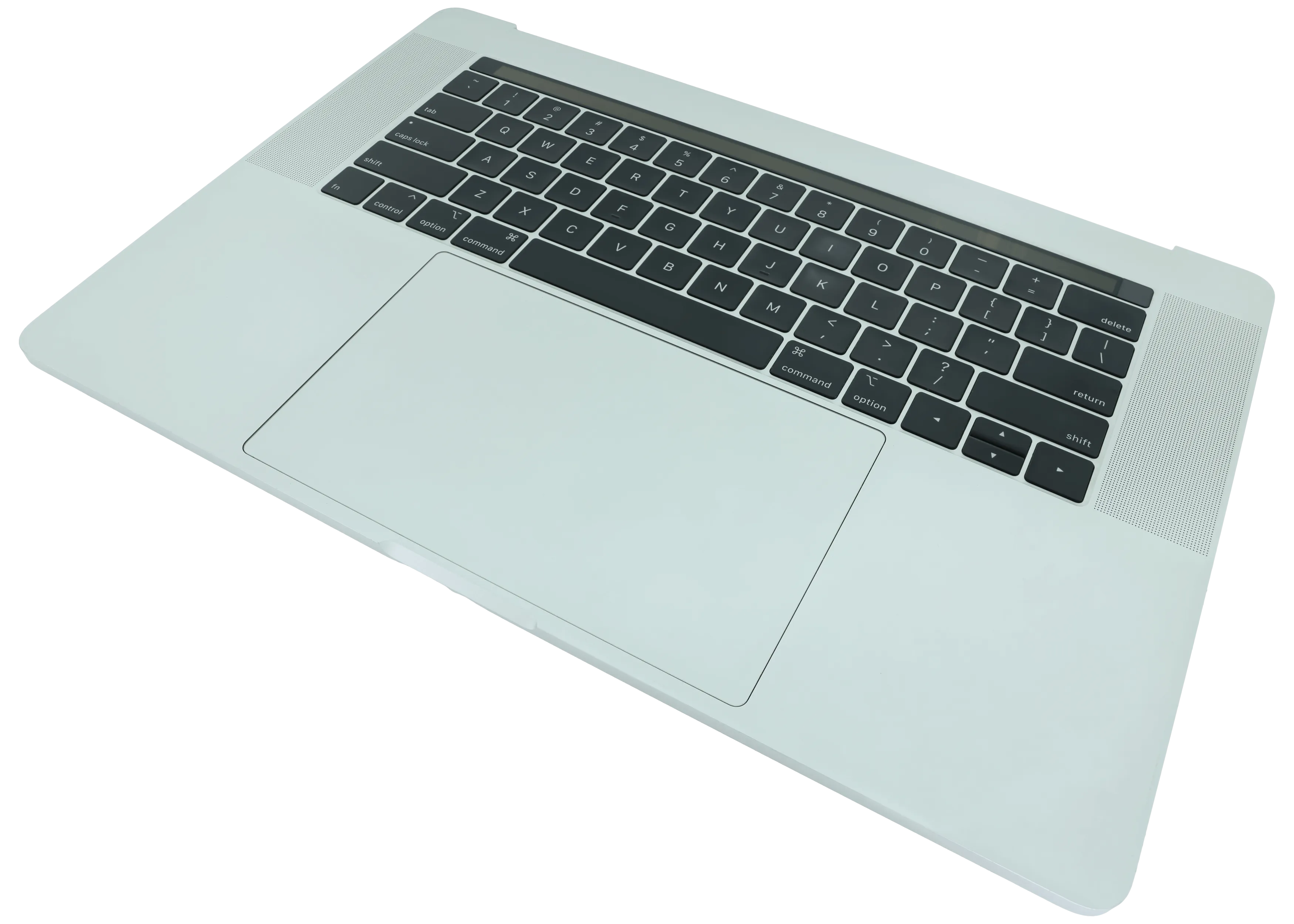 Top Case mit Akku and Keyboard (ANSI US) für MacBook Pro 15" A1990 (2018-2019) (gebrauchter OEM-Ausbau, Qualität B/C) (Silber)