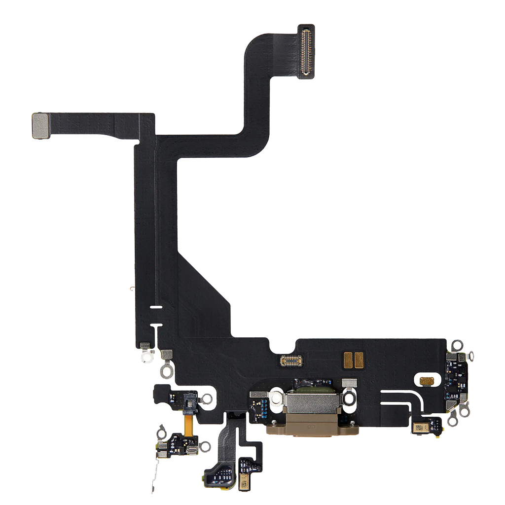 Charging Port Flex Cable for iPhone 13 Pro – Gold (Used OEM Pull)