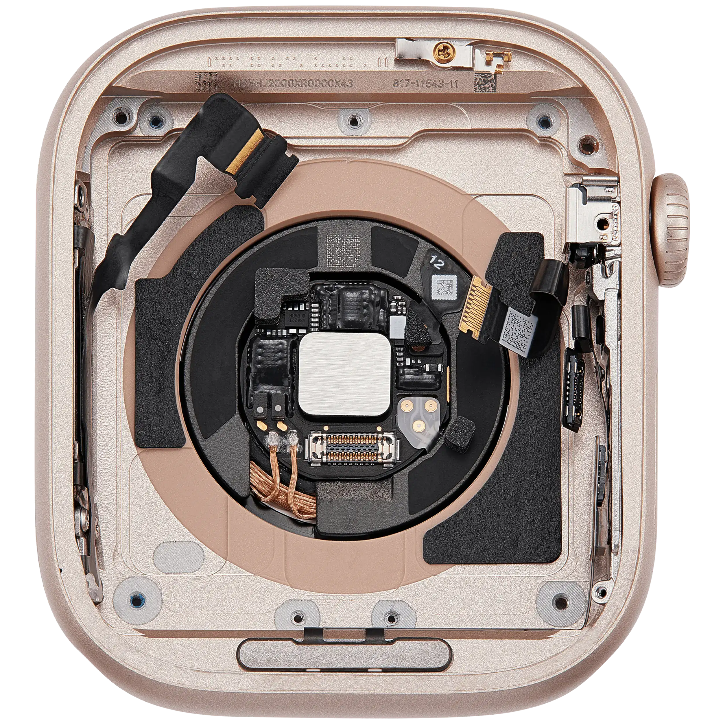 Backcover/Rahmen für Watch Series 11 (46MM) (gebrauchter OEM-Ausbau, Qualität A) (GPS Version) (Aluminum / Rose Gold)