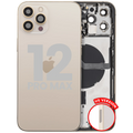 Backcover/Rahmen mit Small Parts für iPhone 12 Pro Max (US-Version) (gebrauchter OEM-Ausbau, Qualität A) (Gold)