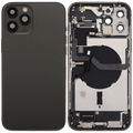 Backcover/Rahmen mit Ladebuchse Flex & Small Parts für iPhone 12 Pro Max (EU / Global Version) (gebrauchter OEM-Ausbau, Qualität C) (Graphite)