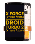 LCD mit Rahmen für Moto X Force & Droid Turbo 2 – Generalüberholt – Schwarz