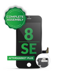 Complete LCD-Display mit Stahlplatte für iPhone 8 / SE (2020) (mit Front Camera: Prox Sensor & Ear Speaker) (Aftermarket Plus Quality: XO6) (Schwarz)