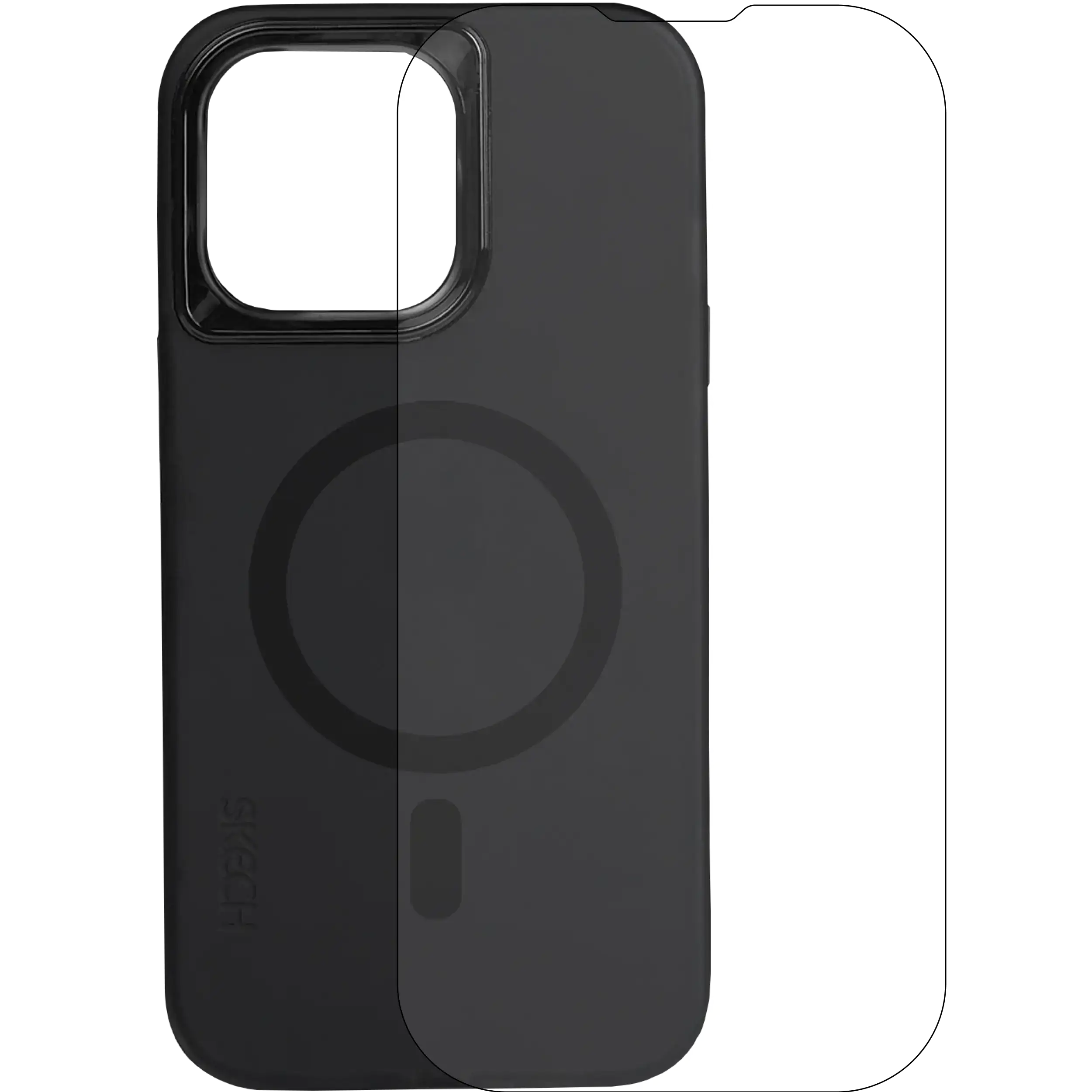 Black Case mit Display Protector And MagSafe für iPhone 15 Pro (Skech)