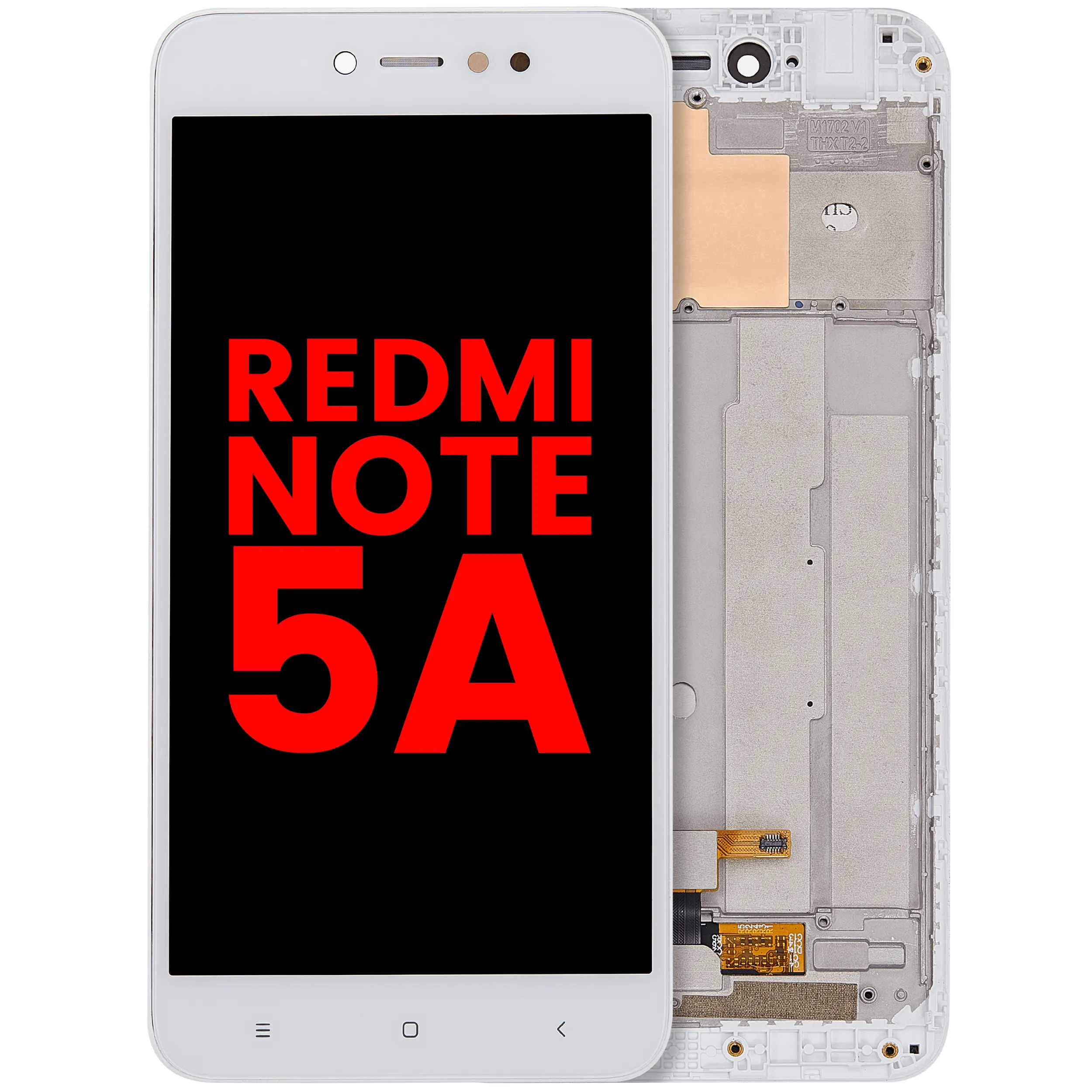 LCD-Display mit Rahmen für Xiaomi Redmi Note 5A (Aftermarket Plus) (Weiß)