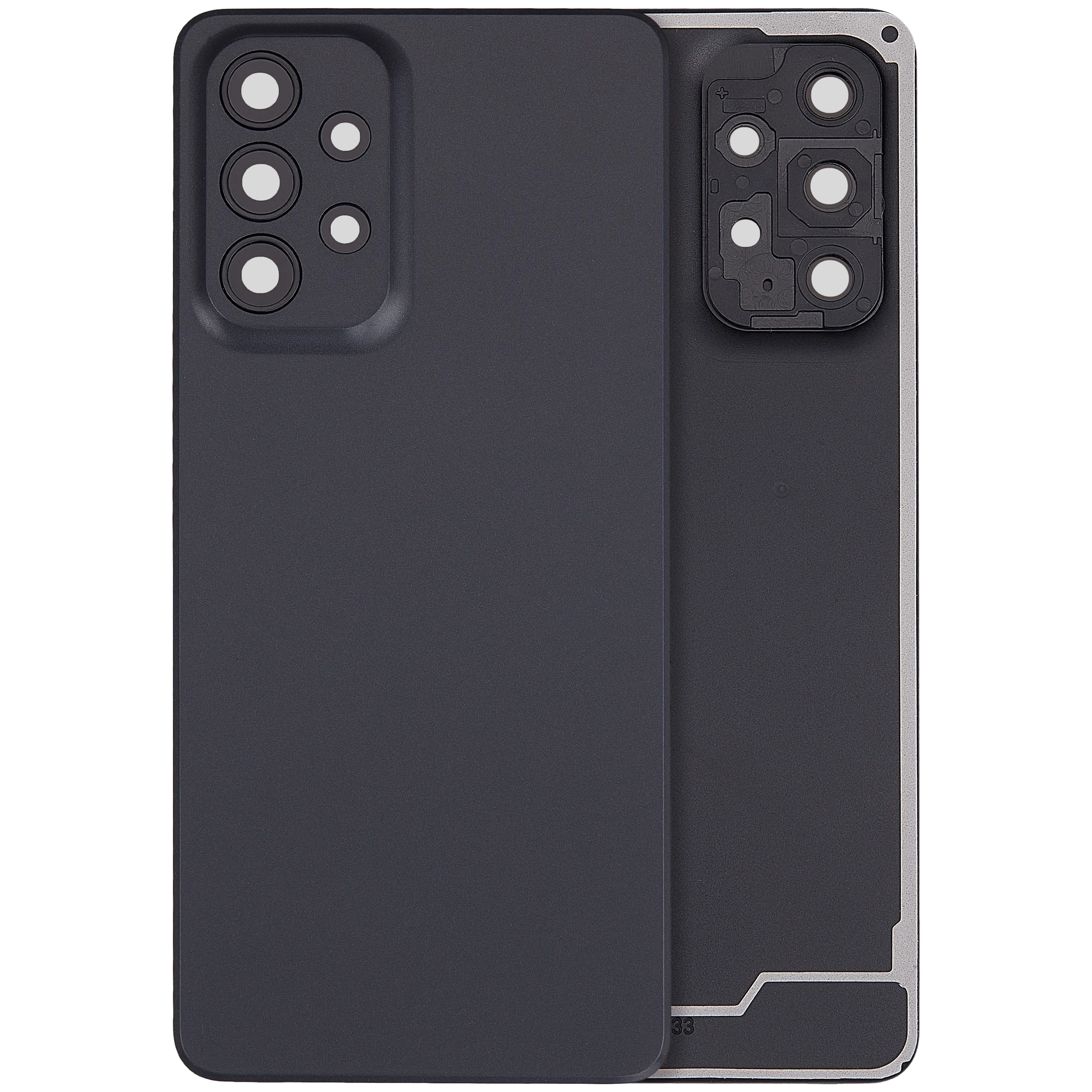 Backcover mit Camera Lens für Samsung Galaxy A33 5G (A336 / 2022) (ohne Logo) (Aftermarket Plus) (Schwarz)