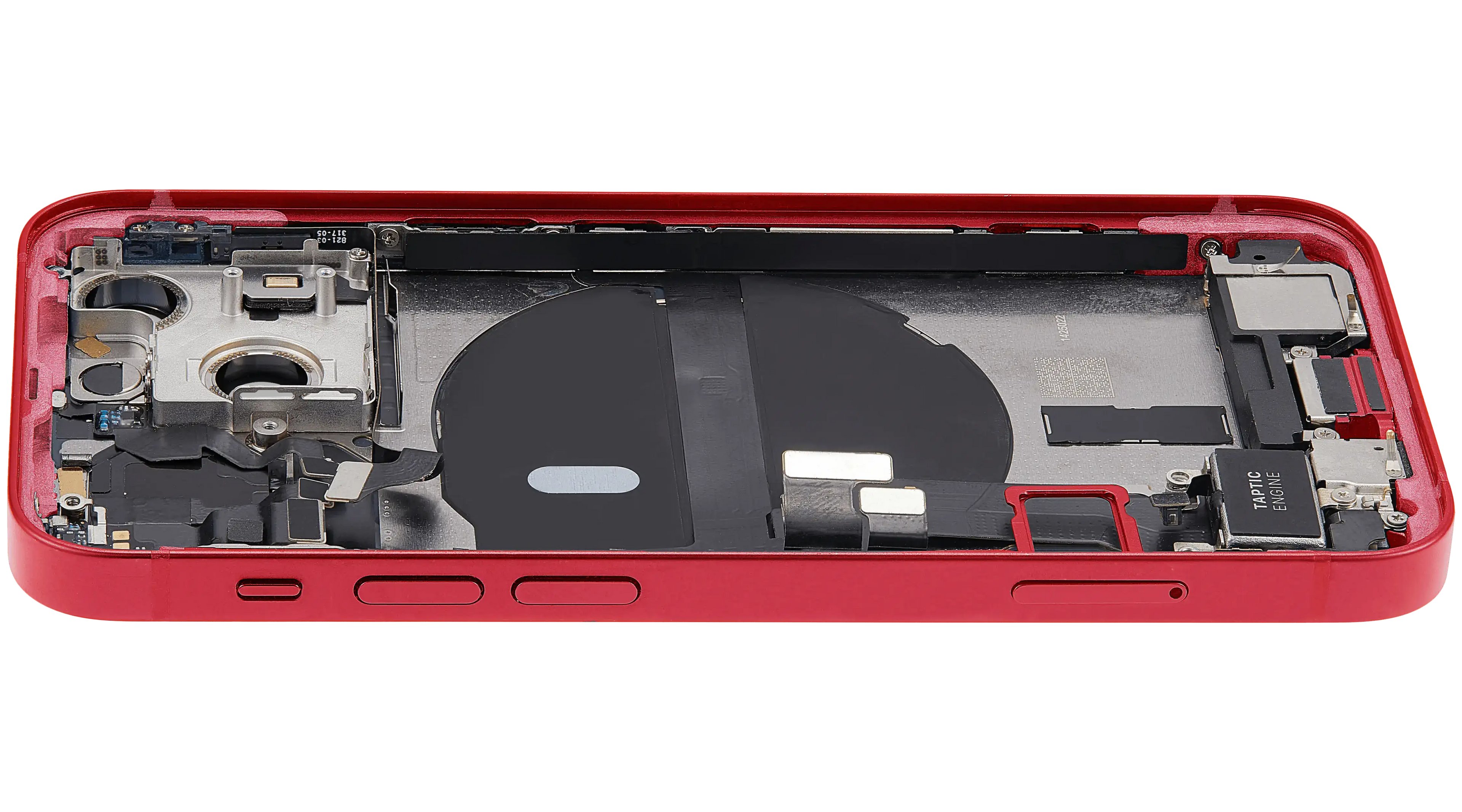Backcover/Rahmen mit Ladebuchse Flex & Small Parts für iPhone 13 Mini (EU / Global Version) (gebrauchter OEM-Ausbau, Qualität C) (Rot)