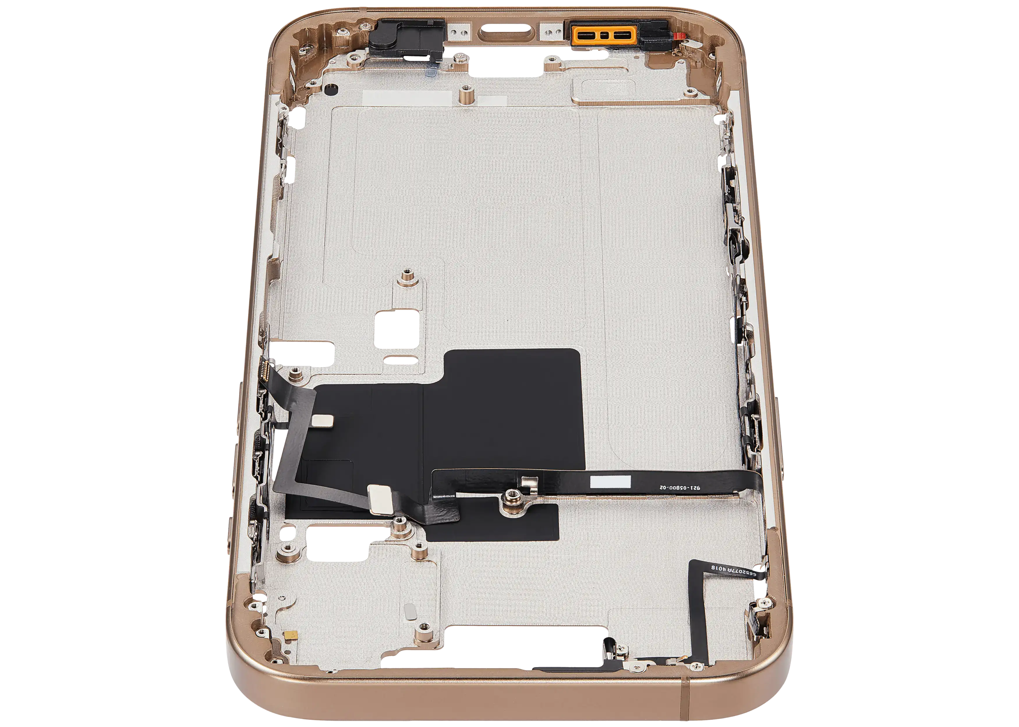 Midframe/Rahmen mit Power And Volume Button für iPhone 16 Pro Max (US-Version) (Aftermarket Plus) (Desert Titanium)