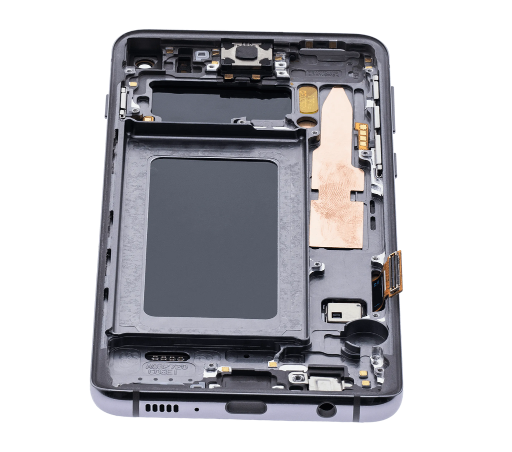 OLED-Display mit Rahmen für Samsung Galaxy S10 (Aftermarket Plus) (Prism / Ceramic Black)