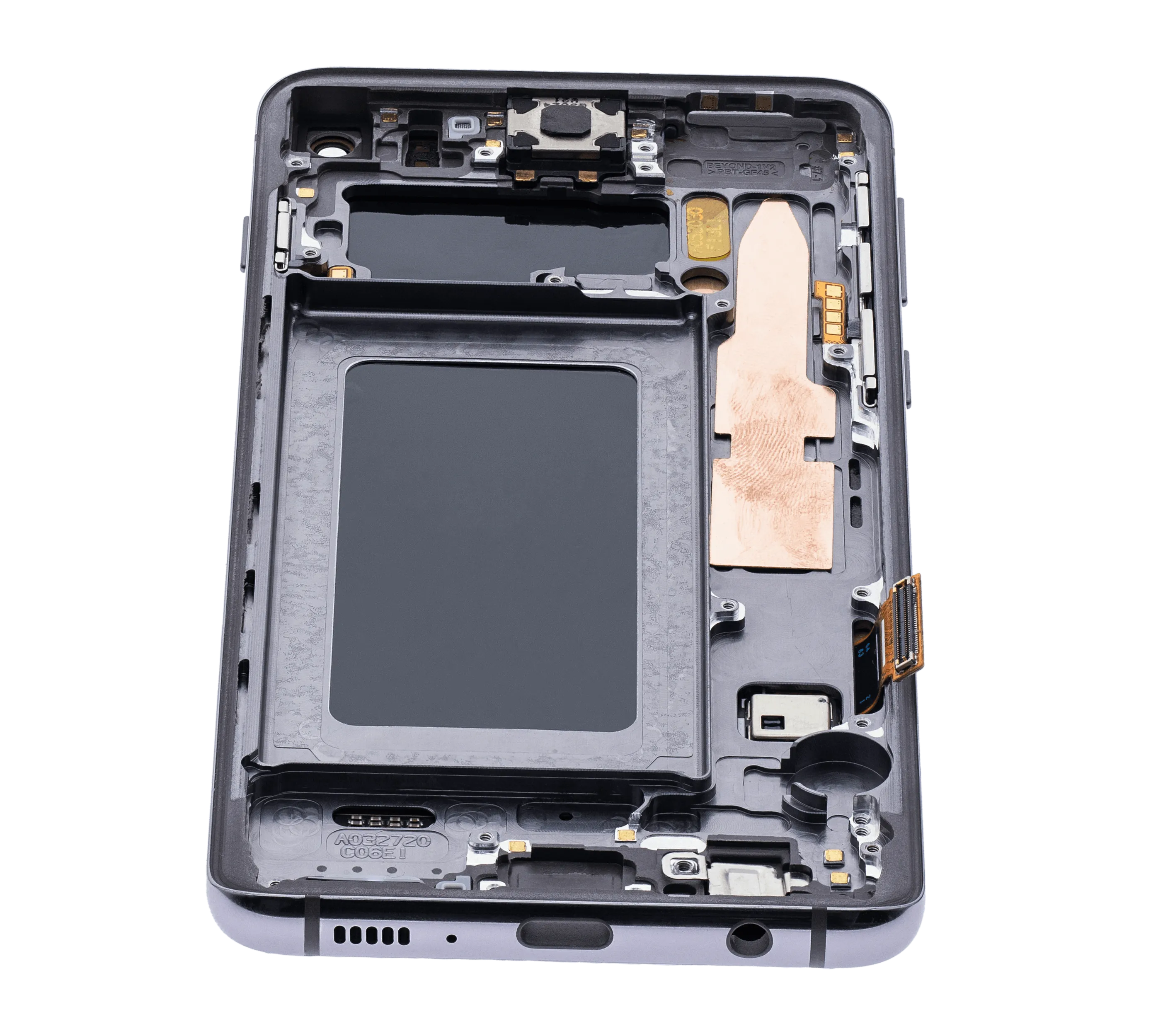 OLED-Display mit Rahmen für Samsung Galaxy S10 (Aftermarket Plus) (Prism / Ceramic Black)