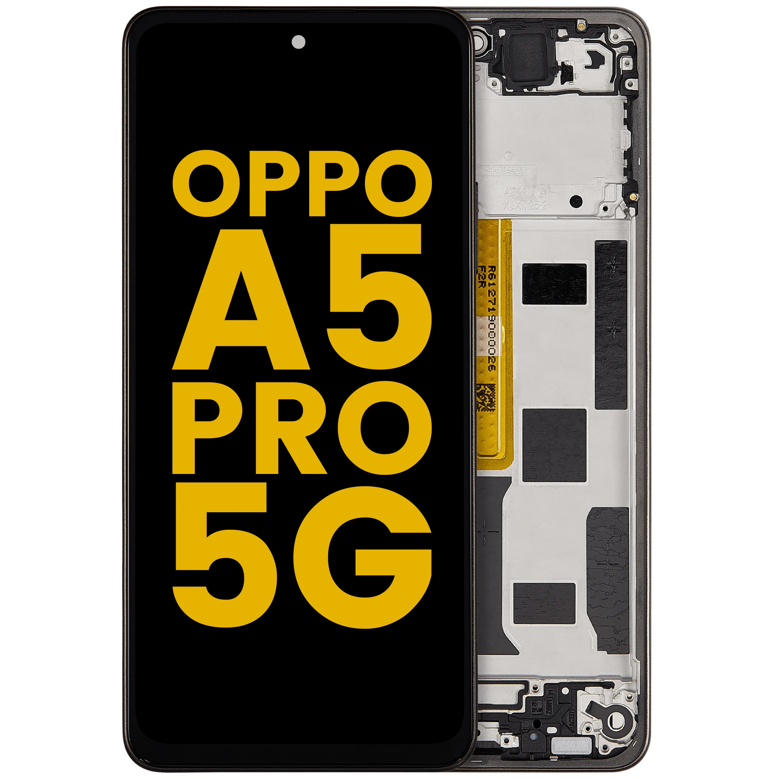 LCD-Display mit Rahmen Compatible für OPPO A5 Pro 5G (Refurbished) (Mocha Brown)