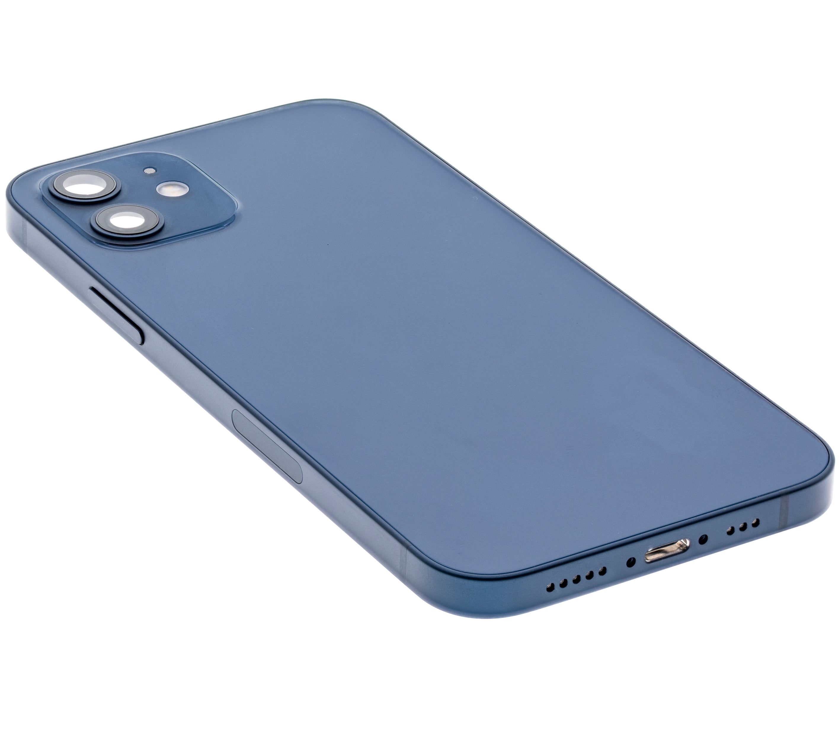 Backcover/Rahmen mit Small Parts für iPhone 12 (US-Version) (gebrauchter OEM-Ausbau, Qualität B) (Blau)