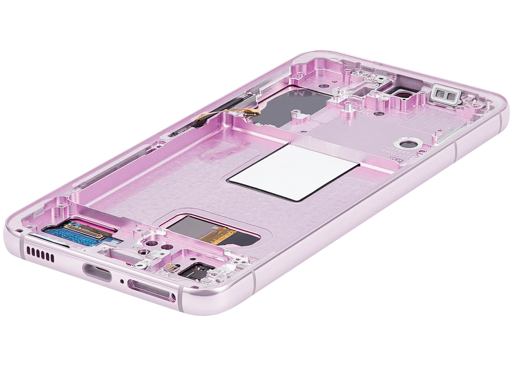OLED-Display mit Rahmen für Samsung Galaxy S22 5G (US & Internationale Version) (gebrauchter OEM-Ausbau, Qualität A) (Bora purple)