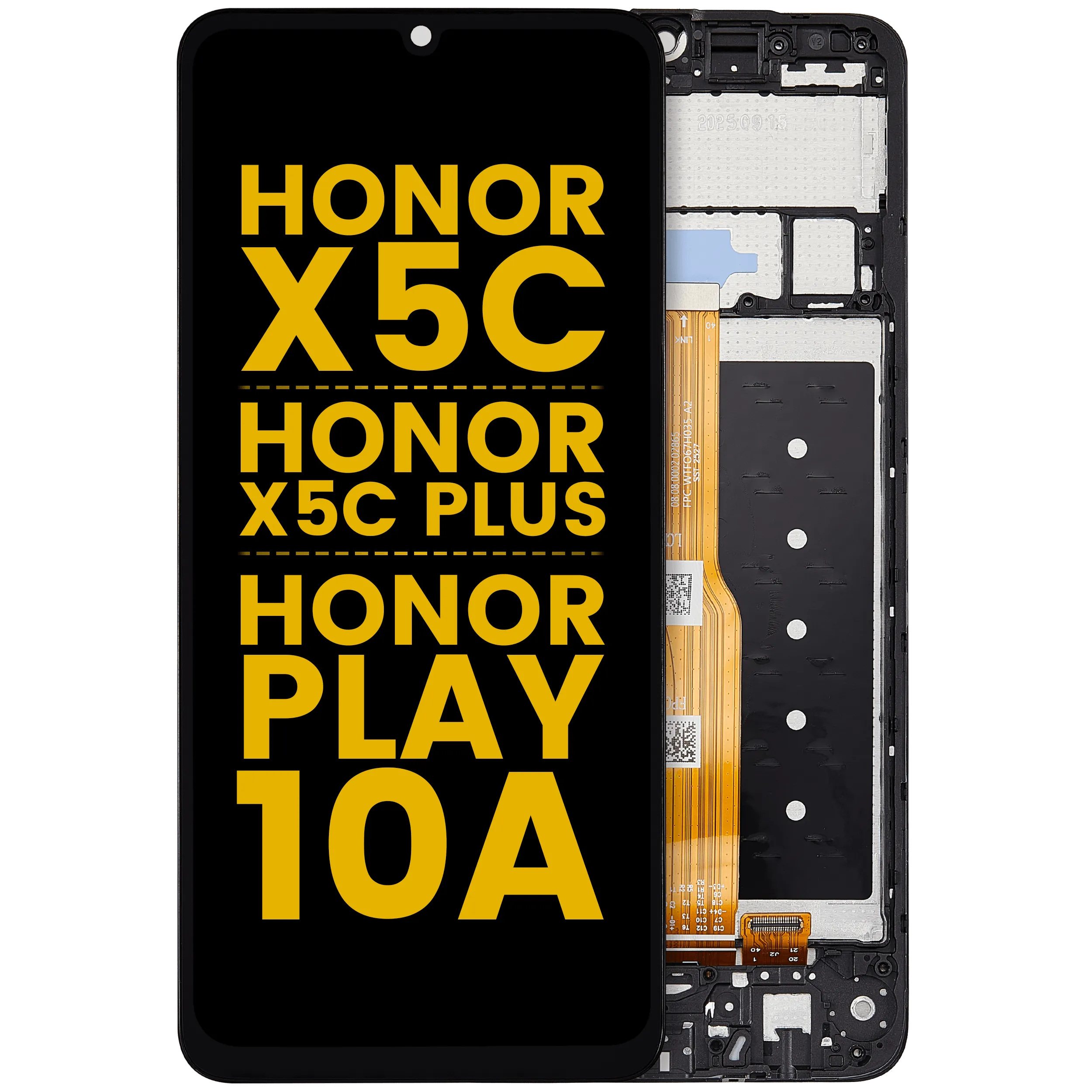 LCD-Display mit Rahmen für Honor X5C / X5C Plus / Play 10A (Refurbished) (Alle Farben)