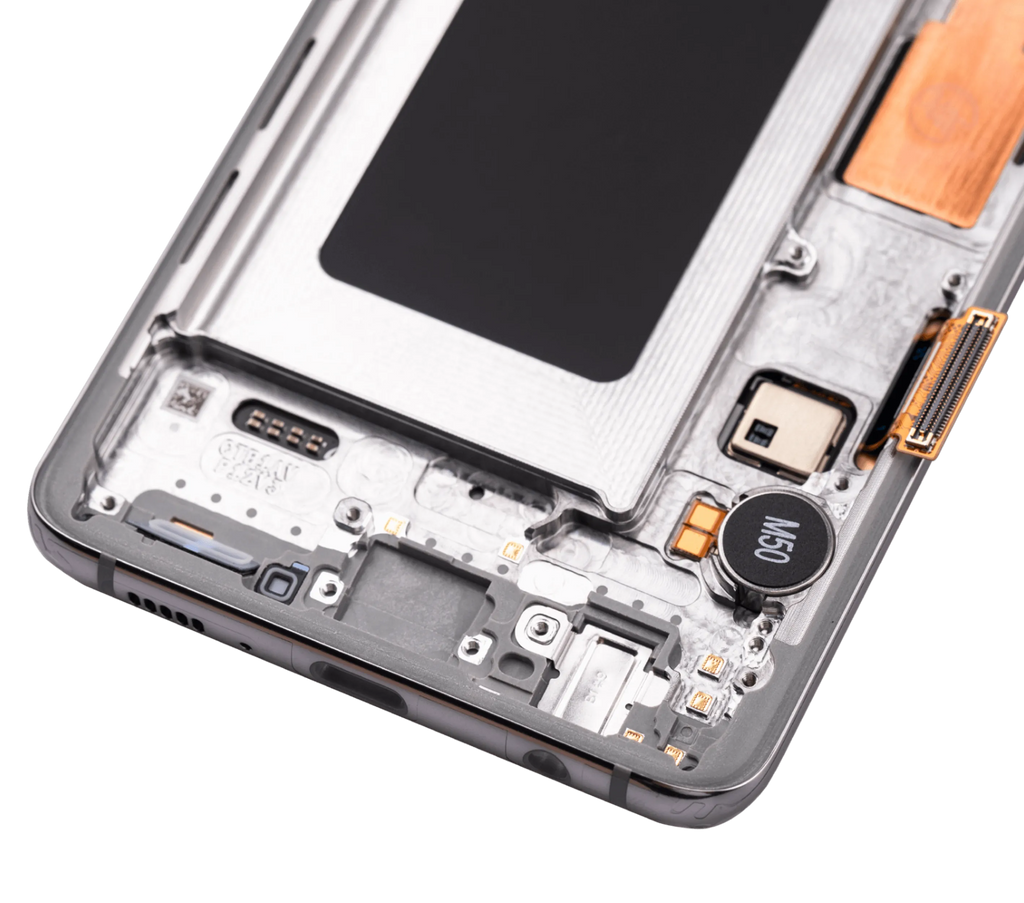 OLED-Display mit Rahmen für Samsung Galaxy S10 (Aftermarket Plus) (Prism White)