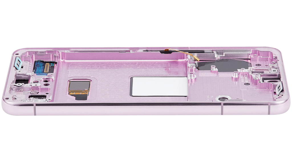 OLED-Display mit Rahmen für Samsung Galaxy S22 5G (US & Internationale Version) (gebrauchter OEM-Ausbau, Qualität A) (Bora purple)