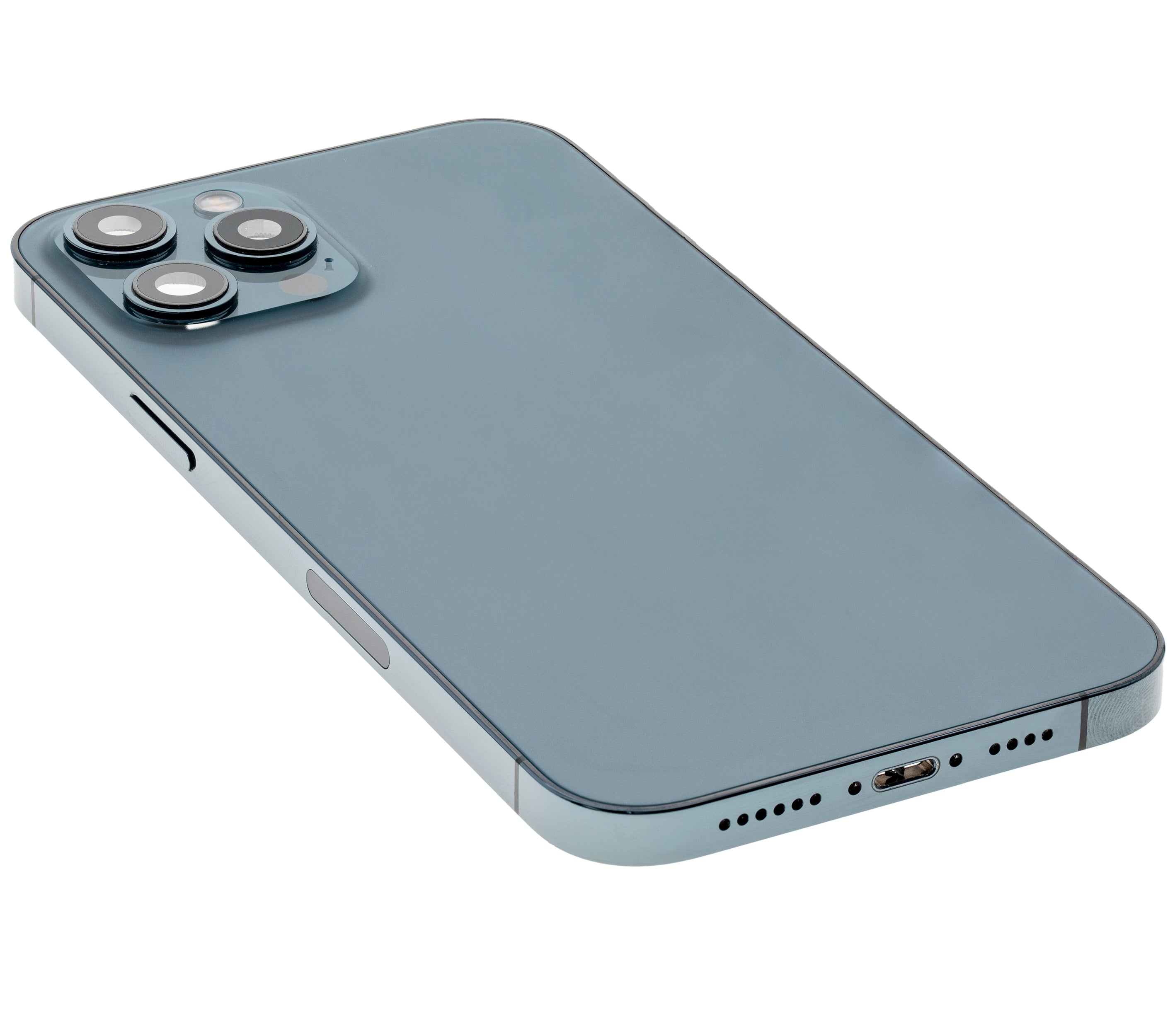 Backcover/Rahmen mit Small Parts für iPhone 12 Pro Max (EU / Global Version) (gebrauchter OEM-Ausbau, Qualität A) (Pacific Blau)