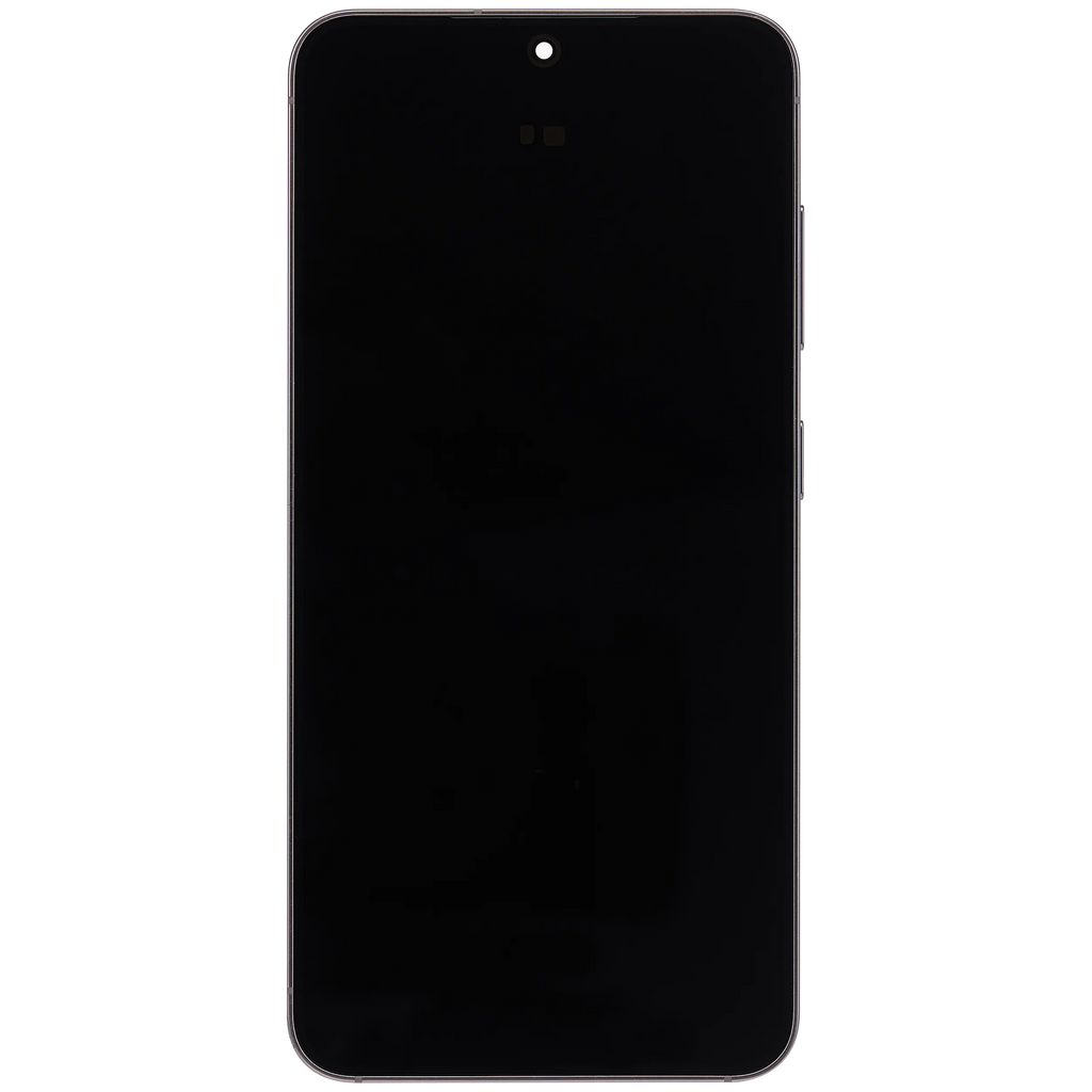OLED-Display mit Rahmen für Samsung Galaxy S25 5G (US & International) (Aftermarket Plus) (Silver Shadow)