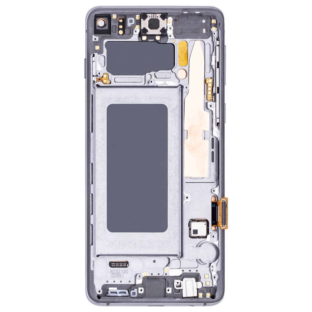 OLED-Display mit Rahmen für Samsung Galaxy S10 (Aftermarket Plus) (Prism / Ceramic Black)