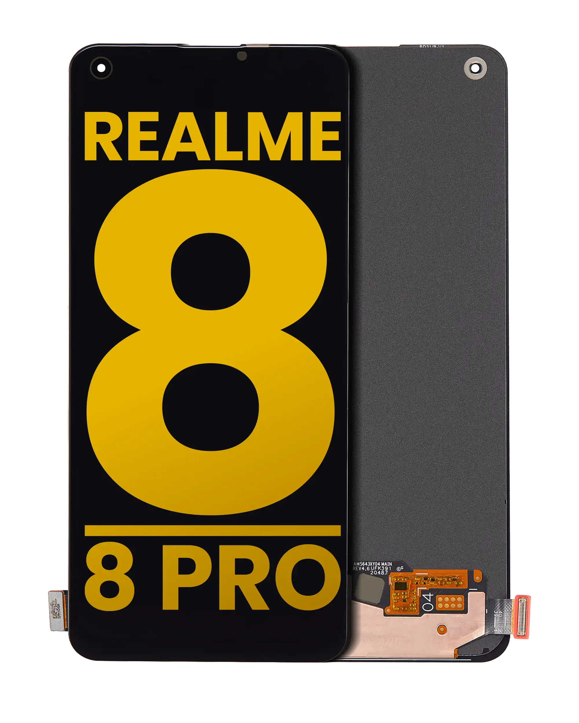 OLED-Display ohne Rahmen für Realme 8 / 8 Pro (Refurbished) (Alle Farben)