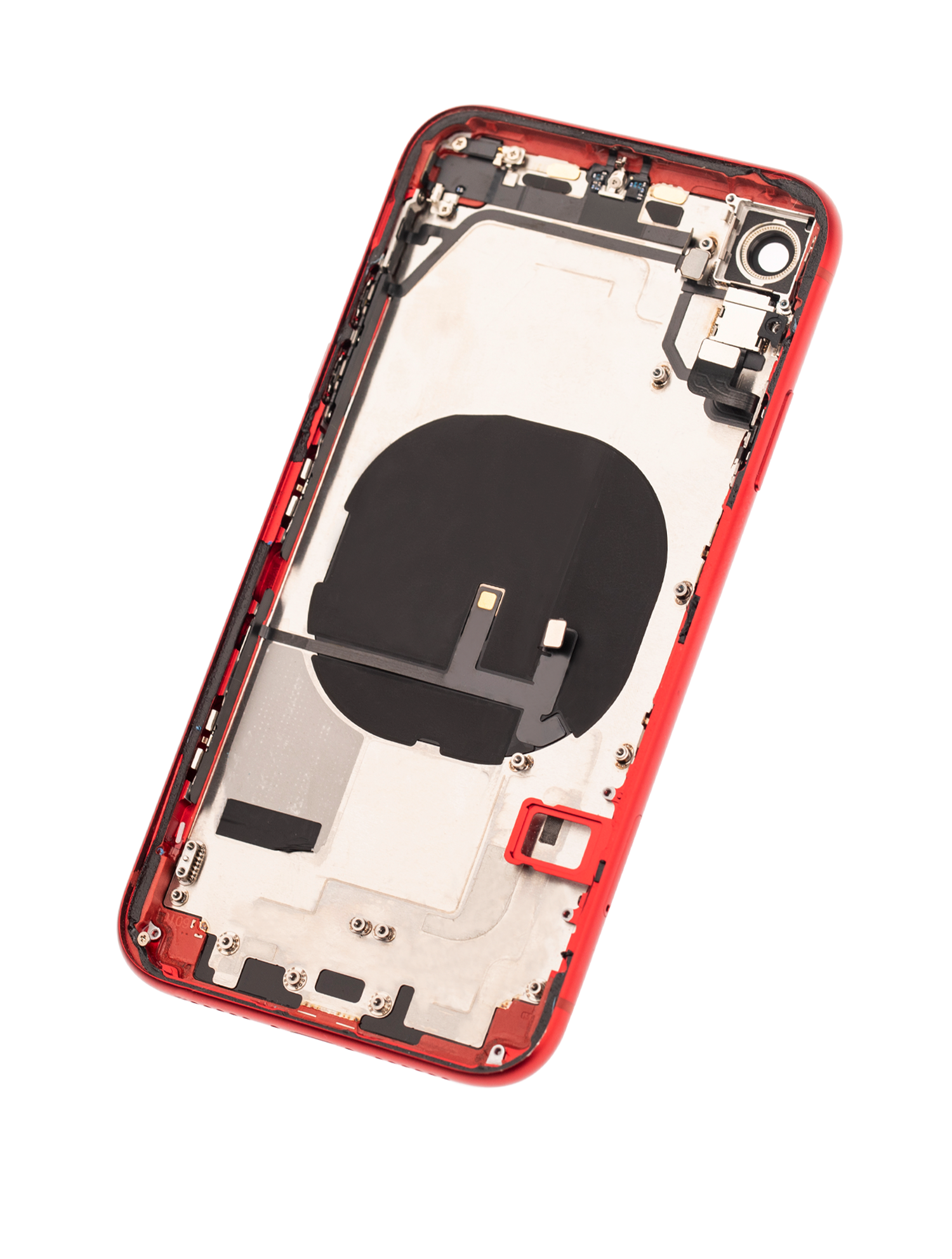 Backcover/Rahmen mit Small Components Pre-Installed für iPhone XR (gebrauchter OEM-Ausbau, Qualität B) (Rot)