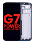 Display mit Rahmen für Motorola Moto G7 Power Marine Blue Qualität A