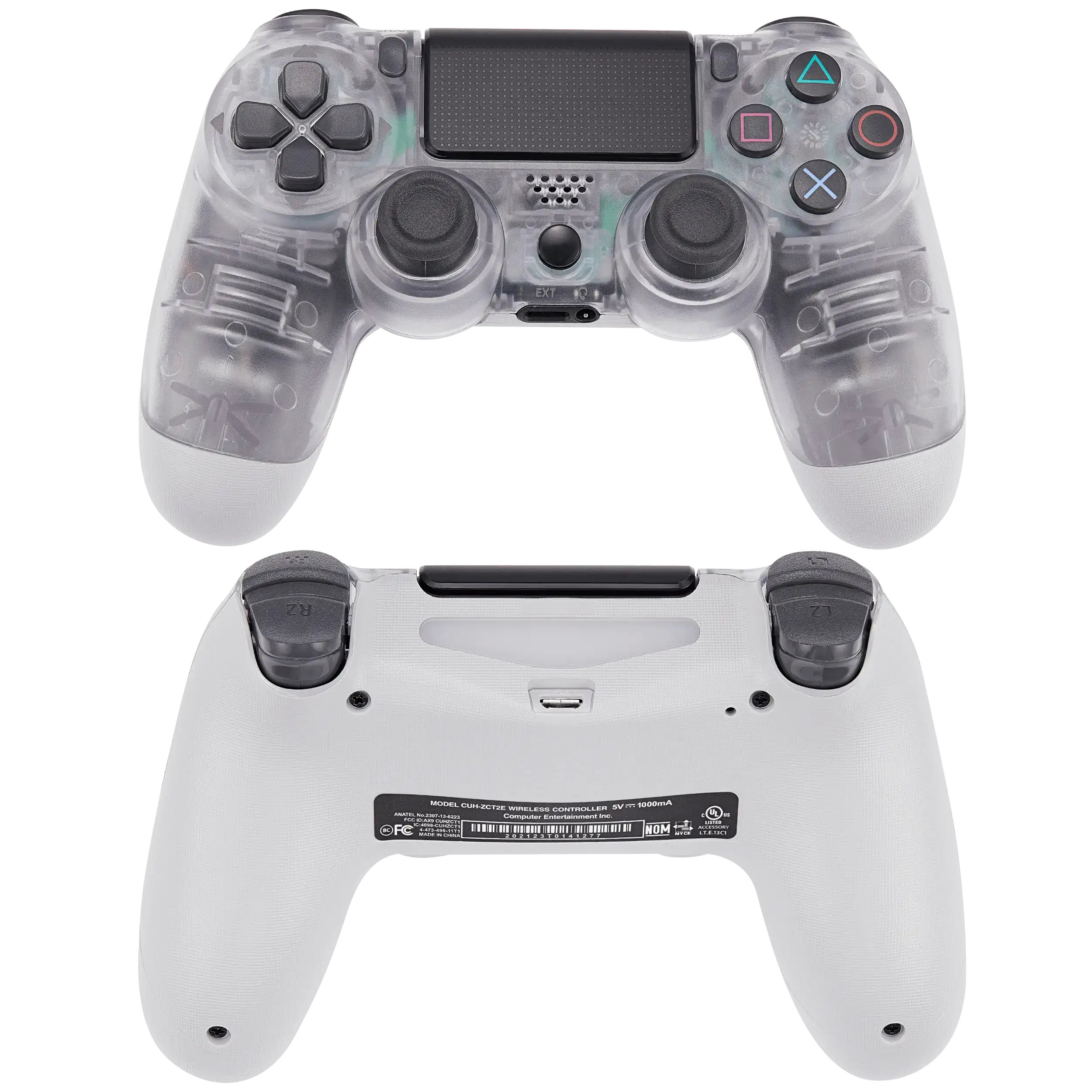 DoubleShock 4 Wired Controller für Playstation 4 (Crystal White)
