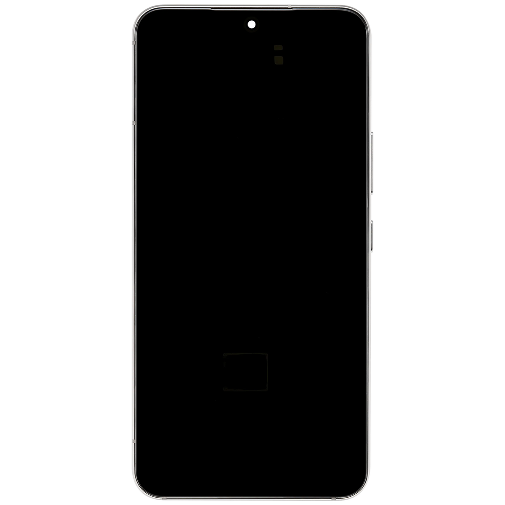 OLED-Display mit Rahmen für Samsung Galaxy S22 5G (US & International) (Aftermarket Plus) (Weiß)