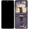 Inner OLED-Display mit Rahmen Compatible für Samsung Galaxy Z Flip 7 5G (US-Version) (Refurbished) (Jet Black)