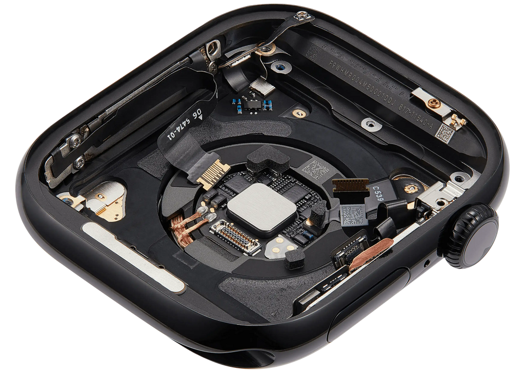 Backcover/Rahmen für Watch Series 11 (46MM) (gebrauchter OEM-Ausbau, Qualität A) (Cellular Version) (Aluminum / Jet Black)