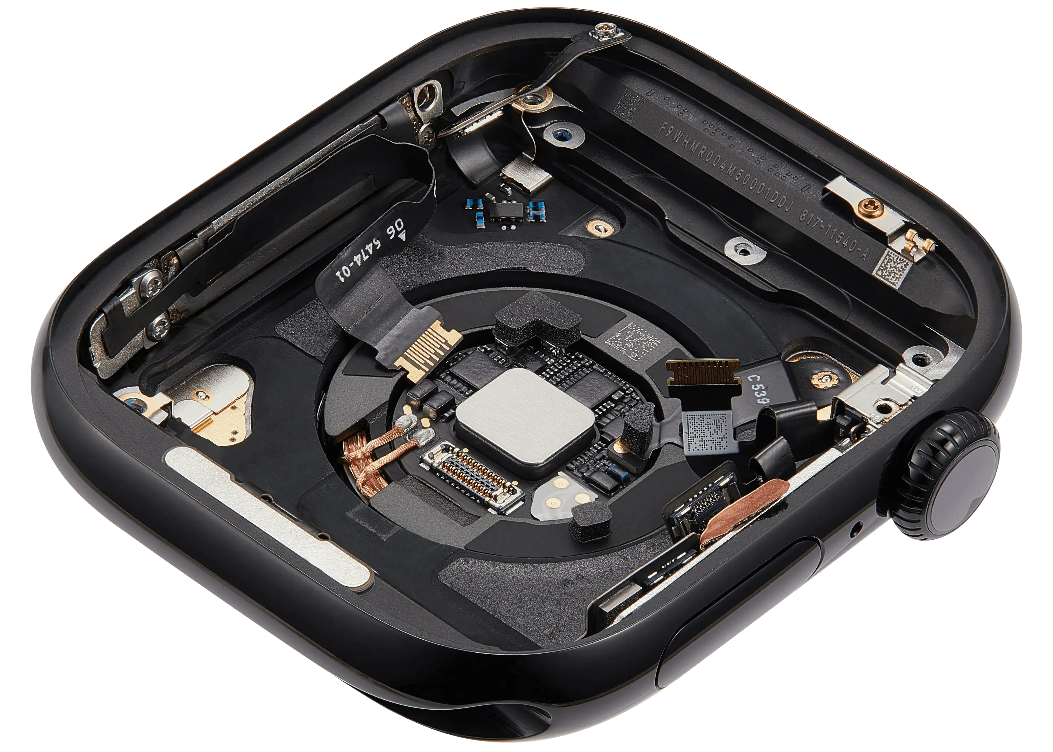 Backcover/Rahmen für Watch Series 11 (46MM) (gebrauchter OEM-Ausbau, Qualität A) (Cellular Version) (Aluminum / Jet Black)