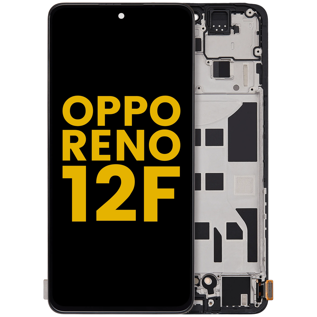 OLED-Display mit Rahmen für Oppo Reno12 F 4G / Reno12 F 5G / F27 (Refurbished) (Alle Farben)