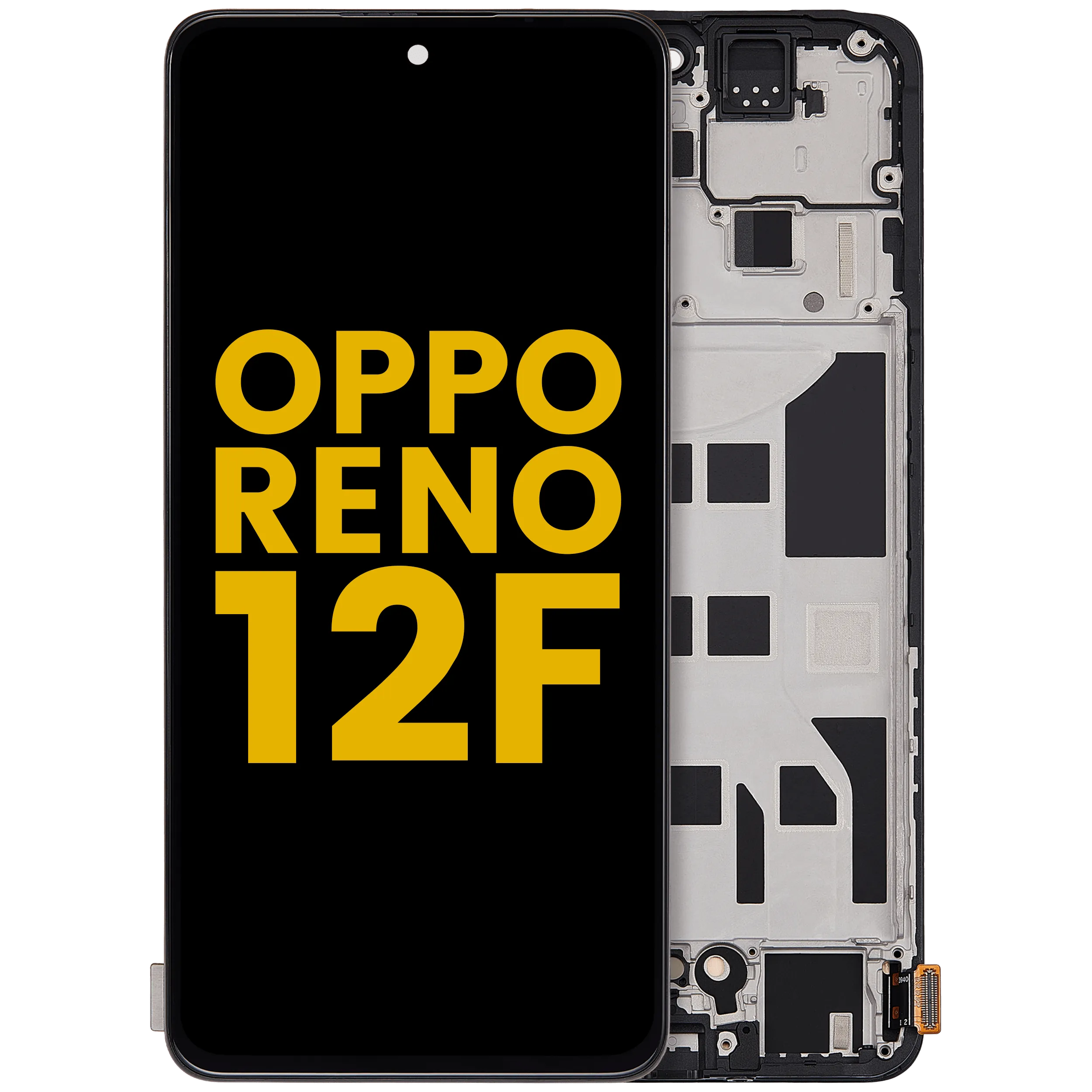 OLED-Display mit Rahmen für Oppo Reno12 F 4G / Reno12 F 5G / F27 (Refurbished) (Alle Farben)