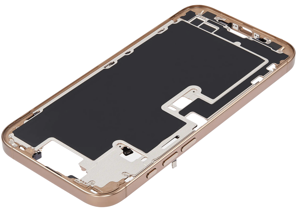 Midframe/Rahmen mit Power And Volume Button für iPhone 16 Pro Max (US-Version) (Aftermarket Plus) (Desert Titanium)