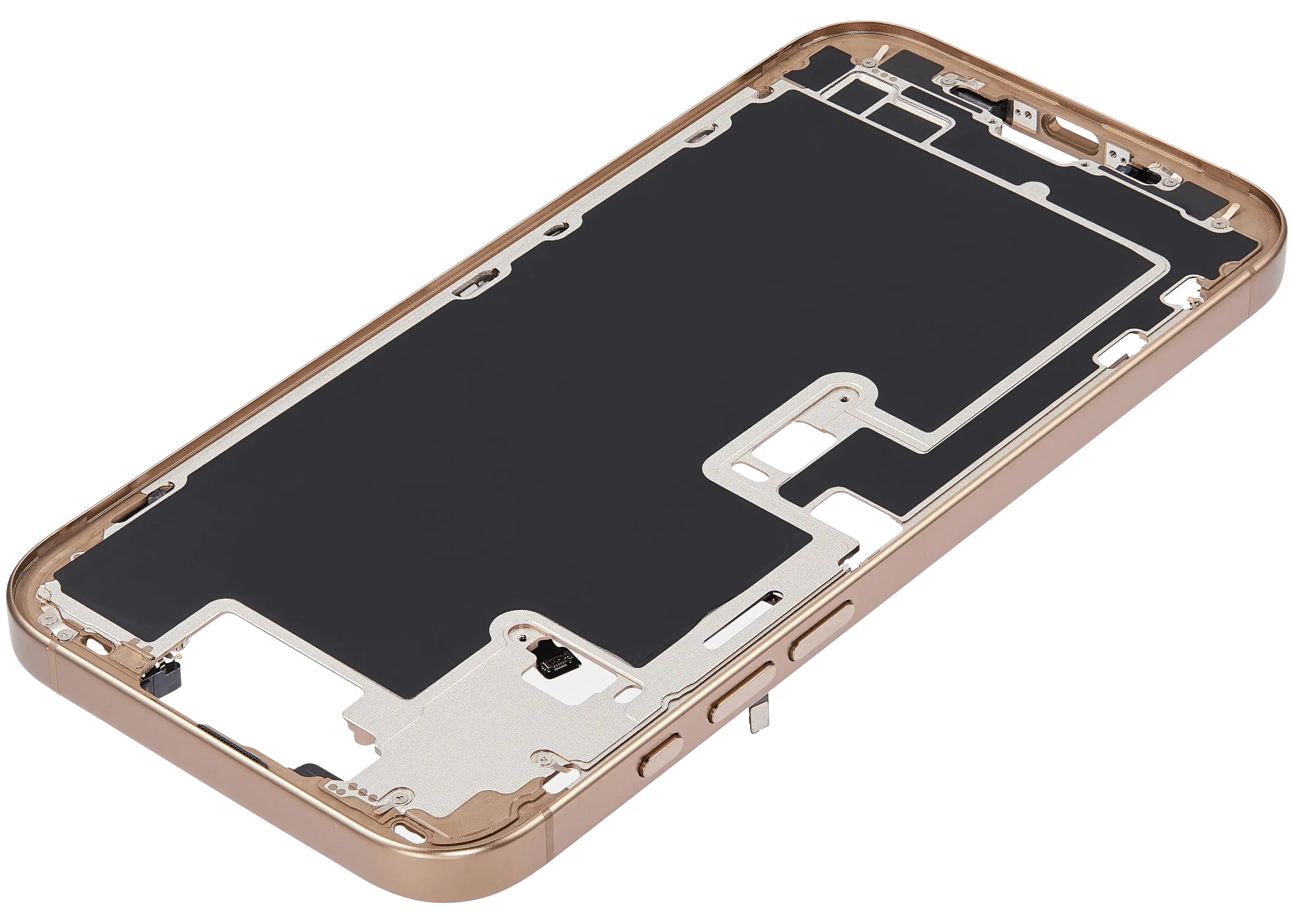 Midframe/Rahmen mit Power And Volume Button für iPhone 16 Pro Max (US-Version) (Aftermarket Plus) (Desert Titanium)
