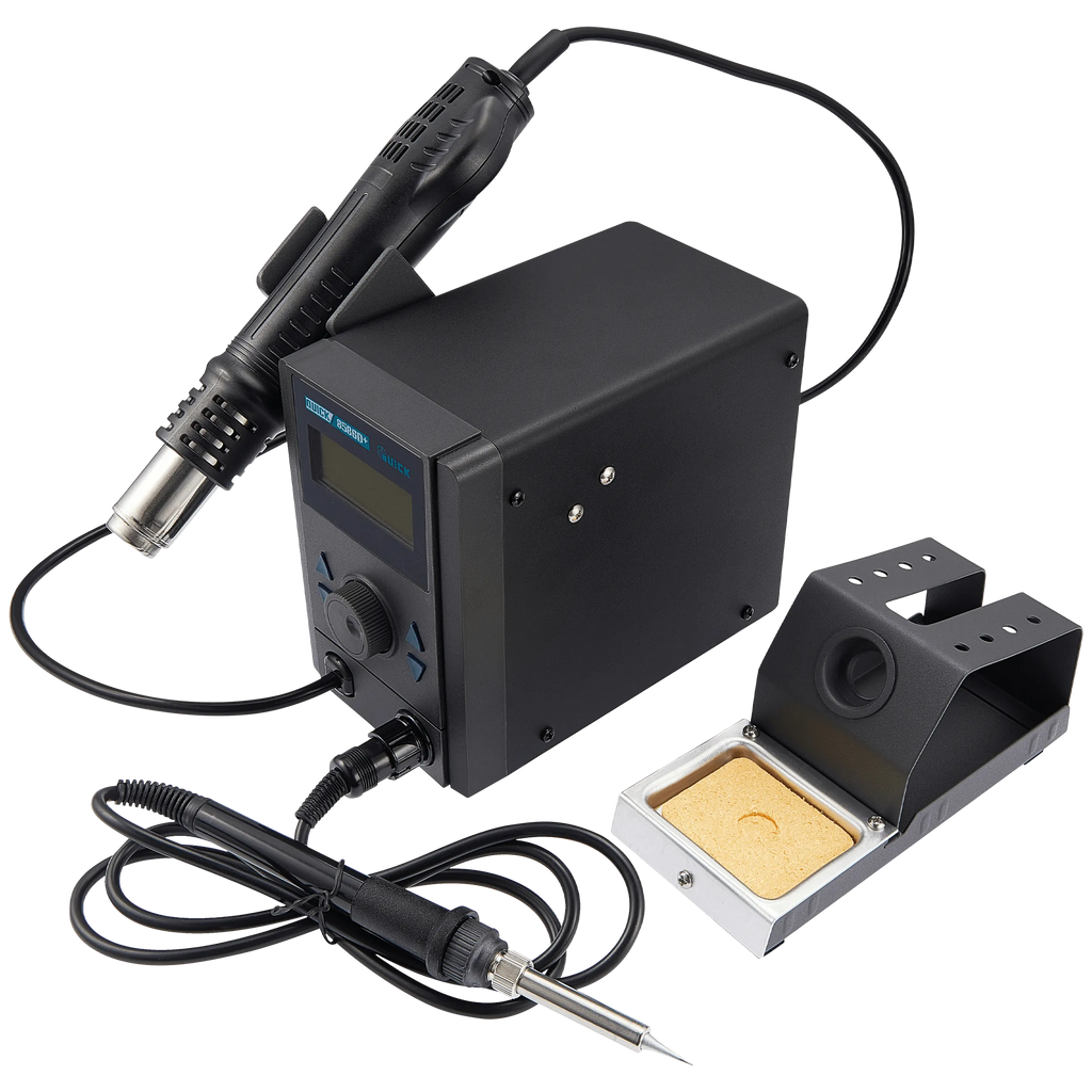 8586D 800W Solder Station 2 in 1 Hot Air Gun Lead-Free Rework Station and Soldering Iron (Quick) (220V / EU Version)