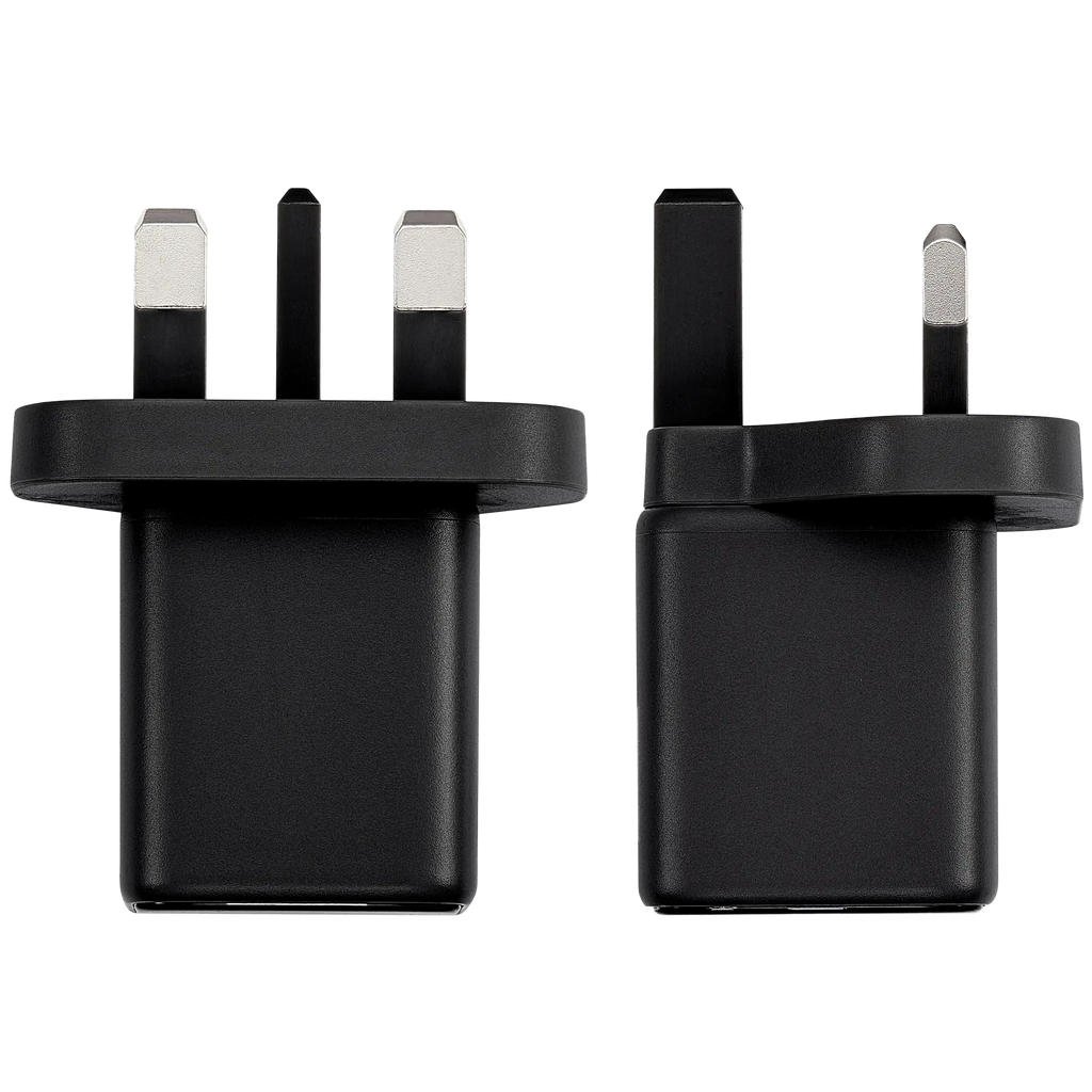 AmpSentrix 30W 2-in-1 USB-C / USB-A Wall Adapter (220V / UK Plug) (Schwarz Titanium)
