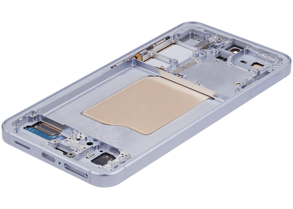 OLED-Display mit Rahmen für Samsung Galaxy S25 5G (US & International) (Aftermarket Plus) (Icy Blue)
